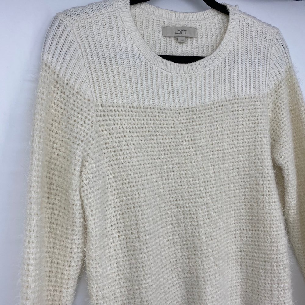 LOFT | L. Soft and Cozy Ivory Wool Blend Sweater_2